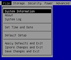hp bios setup utility